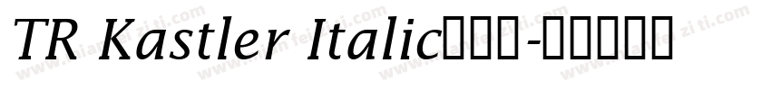 TR Kastler Italic转换器字体转换